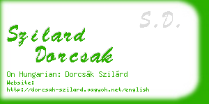 szilard dorcsak business card