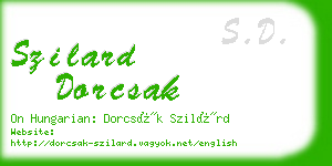 szilard dorcsak business card